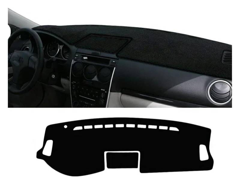 Auto Armaturenbrett Matte Für Mazda 6 Für GG 2002 2003 2004 2005 2006 2007 Auto Armaturenbrett Matte Instrument Schreibtisch Sonnenschutz rutschfeste Unterlage(A LHD Black Side) von ECKYGYCEPK