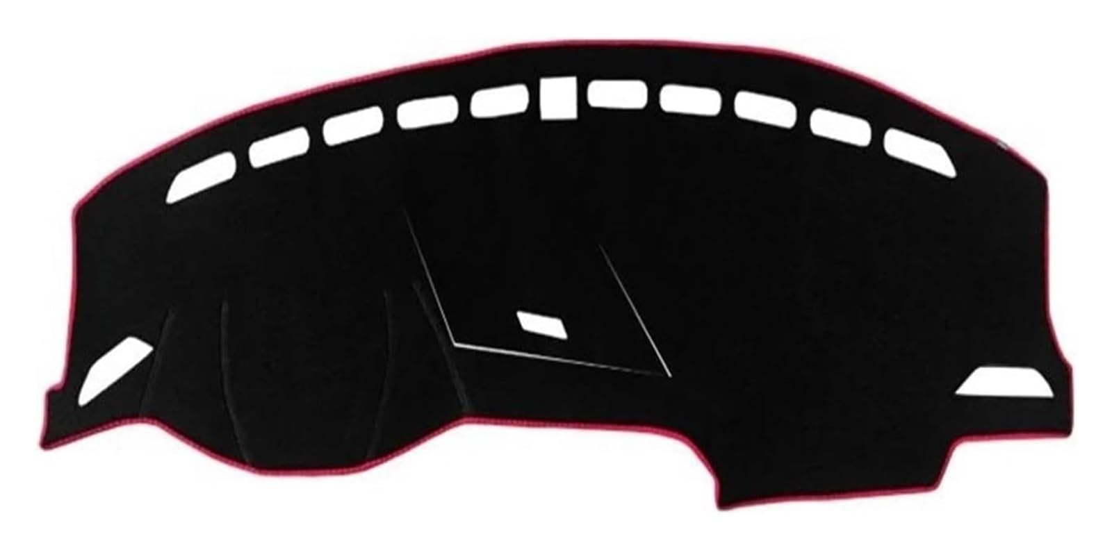 Auto Armaturenbrett Matte Für VW Für Tiguan Für MK2 2016-2021 2022 2023 Auto Dashboard Abdeckung Sonnenschutz Matte Pad Instrument Panel Teppiche(A LHD Red Side) von ECKYGYCEPK