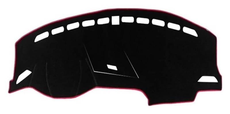 Auto Armaturenbrett Matte Für VW Für Tiguan Für MK2 2016-2021 2022 2023 Auto Dashboard Abdeckung Sonnenschutz Matte Pad Instrument Panel Teppiche(A LHD Red Side) von ECKYGYCEPK