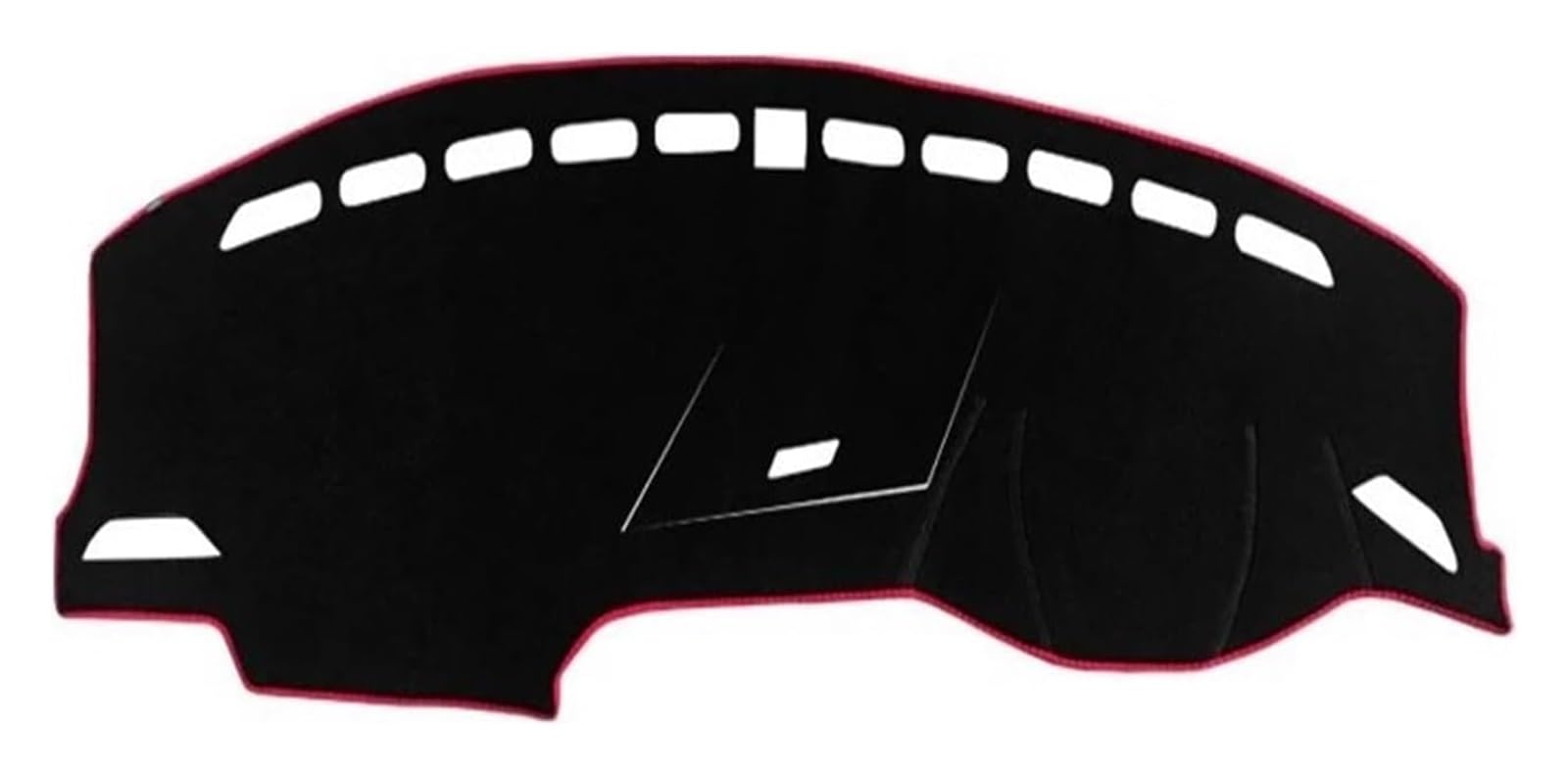Auto Armaturenbrett Matte Für VW Für Tiguan Für MK2 2016-2021 2022 2023 Auto Dashboard Abdeckung Sonnenschutz Matte Pad Instrument Panel Teppiche(A RHD Red Side) von ECKYGYCEPK