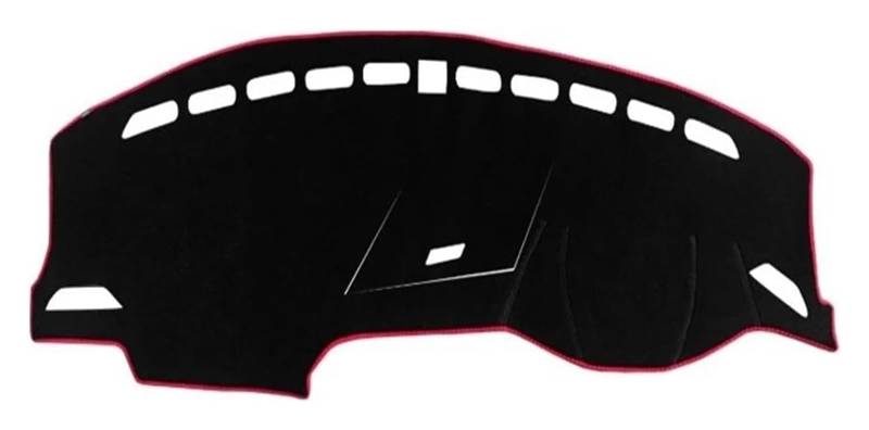 Auto Armaturenbrett Matte Für VW Für Tiguan Für MK2 2016-2021 2022 2023 Auto Dashboard Abdeckung Sonnenschutz Matte Pad Instrument Panel Teppiche(A RHD Red Side) von ECKYGYCEPK