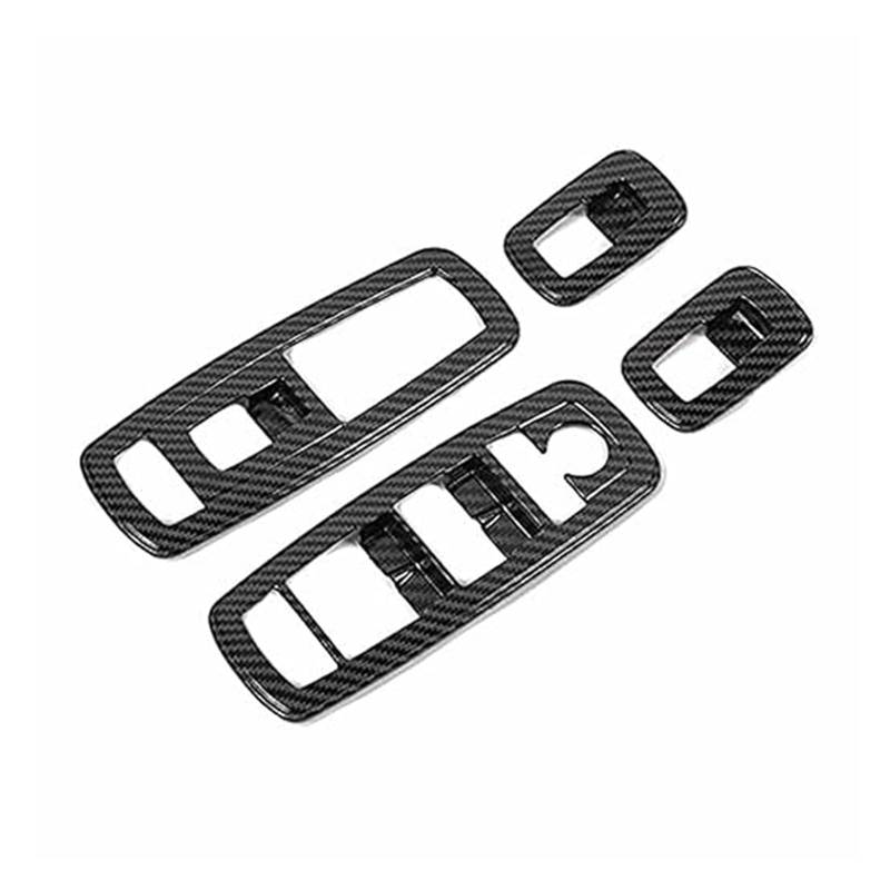 Für Dodge Für RAM 2010-2017 Für Ladegerät Für Durango 2011-2021 ABS Carbon Fiber Lifter Button Fensterheber Schalter Abdeckung Innenverkleidung Autoverkleidung von ECKYGYCEPK