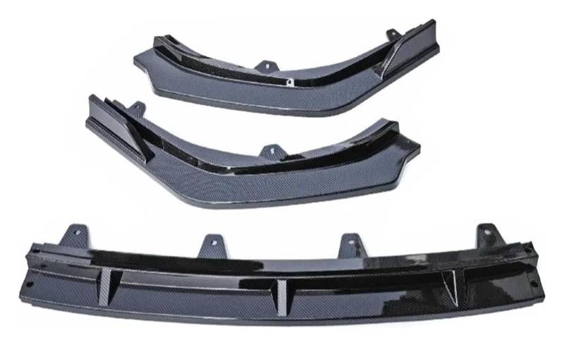 Für T&oyota Für Camry 9 2024 ABS Glanz Schwarz Carbon Look Splitter Spoiler Lip Set Refit 3PCS Auto Frontstoßstange Spoilerlippe Vorne von ECKYGYCEPK