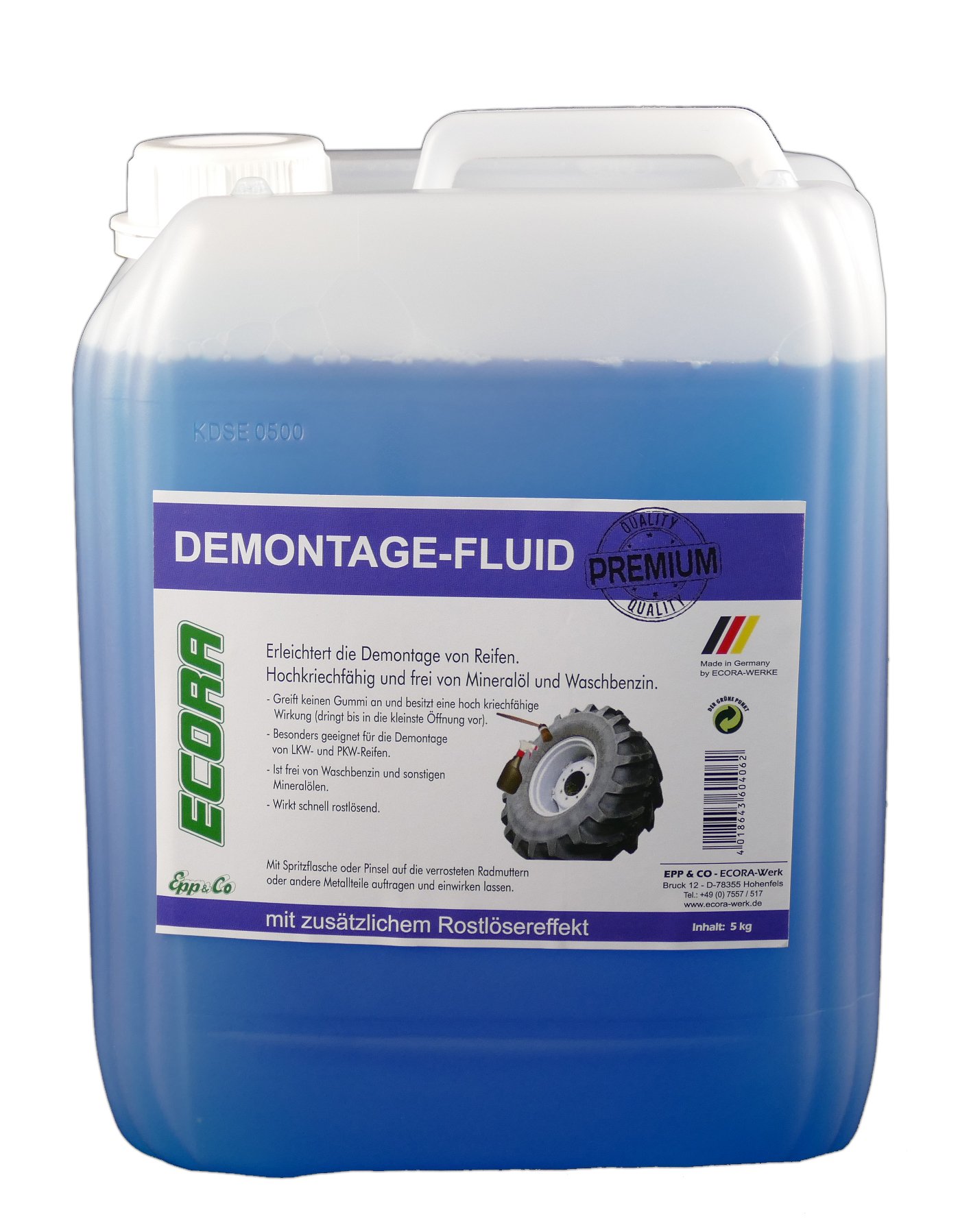 ECORA Reifen Demontage Flüssig 5 ltr. ECORA Reifen Demontage Flüssig 5 ltr. von ECORA