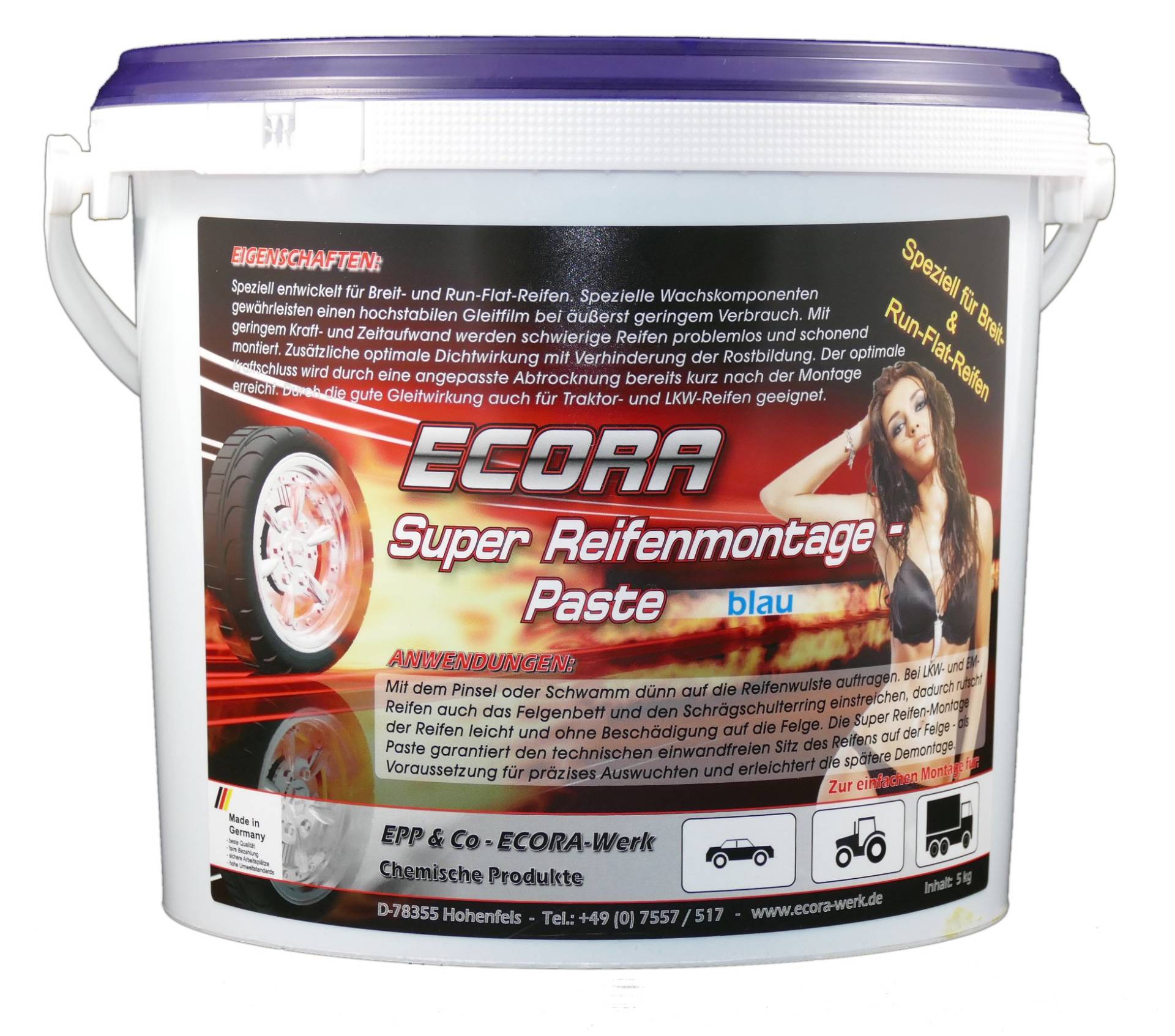 Reifenmontagepaste blau für Run-Flat Reifen Reifenmontagepaste blau für Run-Flat Reifen von ECORA