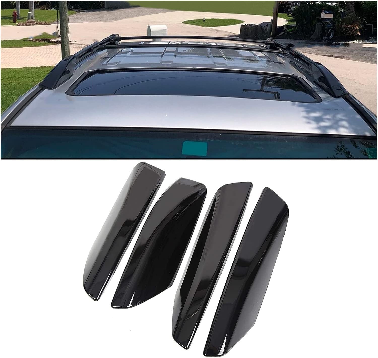 ECOTRIC 4 Stück Schwarze Dachträger-Endstangen-Abdeckkappe für 2003–2009 4Runner SW4 N210 ECOTRIC 4 Stück Schwarze Dachträger-Endstangen-Abdeckkappe für 2003–2009 4Runner SW4 N210 von ECOTRIC