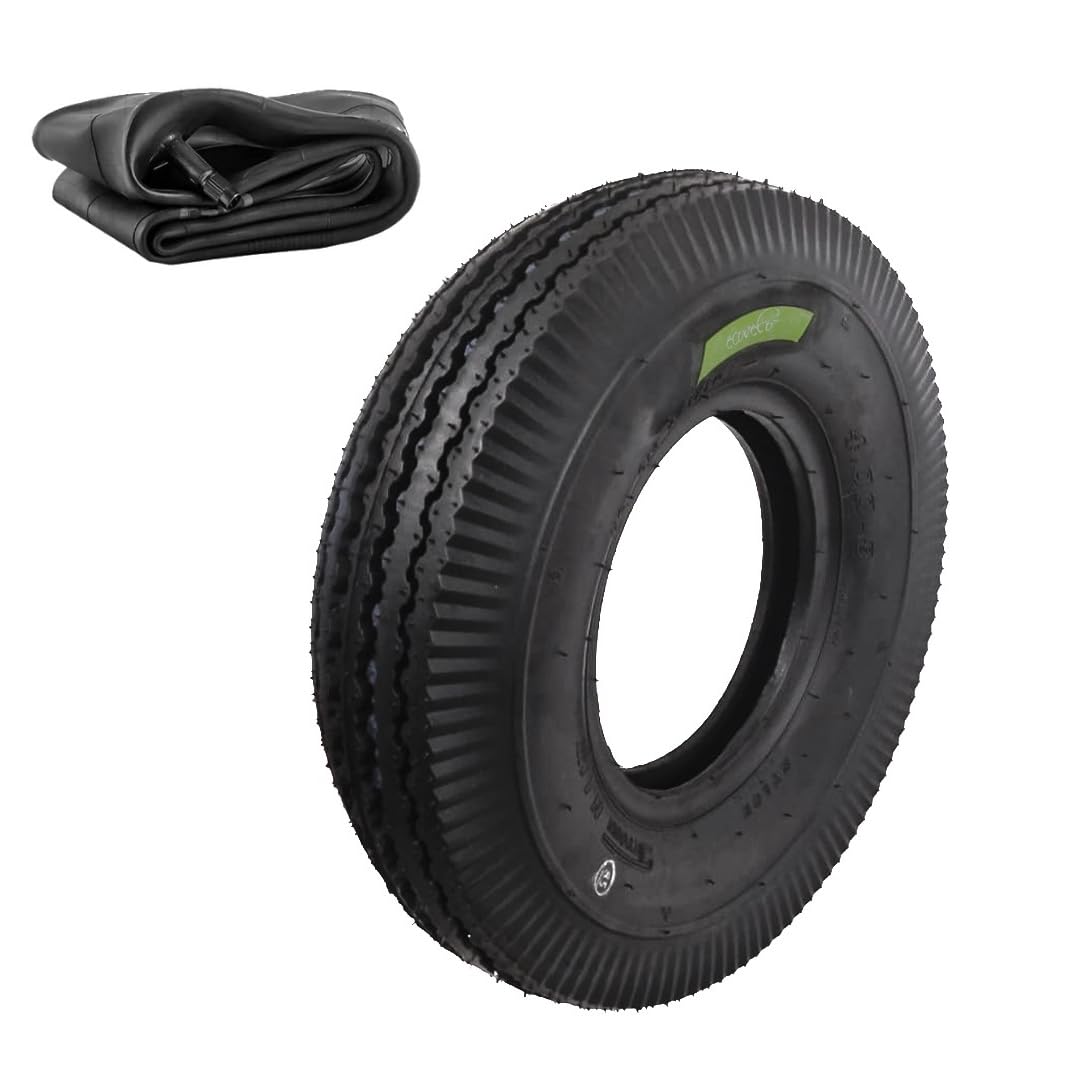 1 Reifen 4.00-8 + Schlauch Reifen verstärkt 6 PR für Räder Sackkarre Anhang Anhänger Boot von ECOVELO