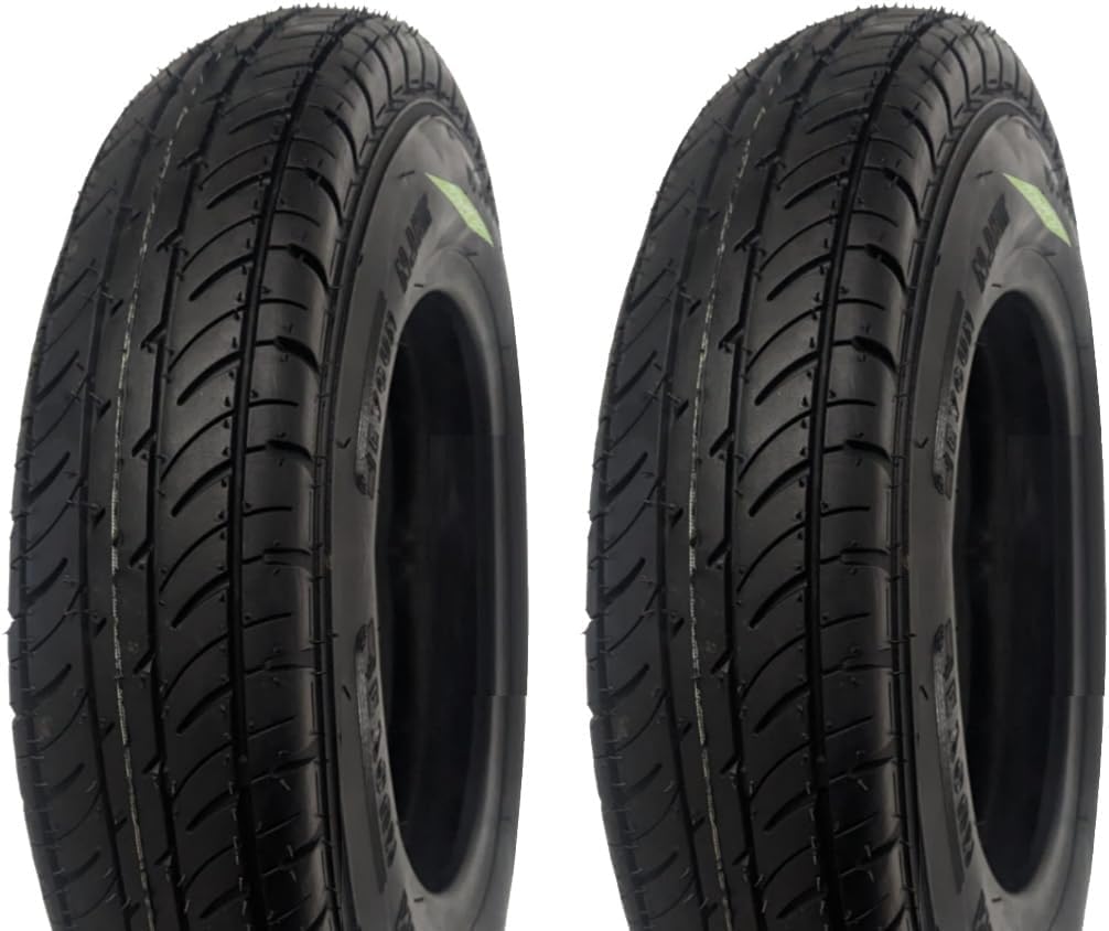 ECOVELO 2 Pneumatici 4.00 – 10 Tubeless Radial Reifen für Sackkarre, Anhänger, Boot Transport, landwirtschaftliche Anhänger, 4.00-10, 40 mm, 8 Zoll, 250 kg, 36 PSI, 60J von ECOVELO