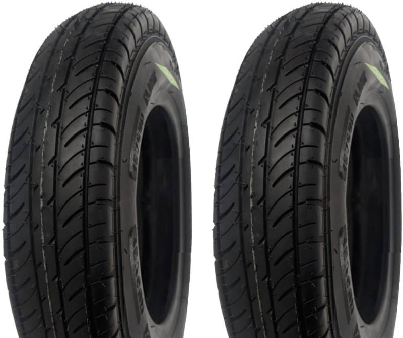 ECOVELO 2 Pneumatici 4.00 – 10 Tubeless Radial Reifen für Sackkarre, Anhänger, Boot Transport, landwirtschaftliche Anhänger, 4.00-10, 40 mm, 8 Zoll, 250 kg, 36 PSI, 60J von ECOVELO