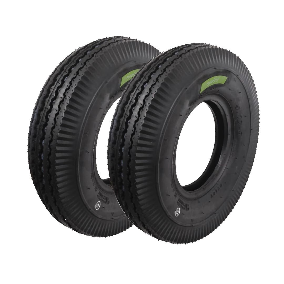 2 Reifen für Anhänger 8 Zoll 4.00-8 verstärkt 6 Schichten Reifen für Bollerwagen Bootsanhänger von ECOVELO
