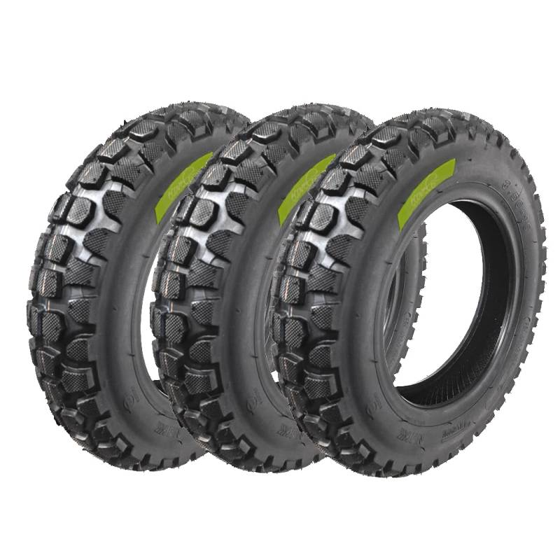 3 Reifen 3,50 – 10 tiefe, schlauchlose Reifen für Piaggio Vespa PX 125 150 200 Primavera von ECOVELO