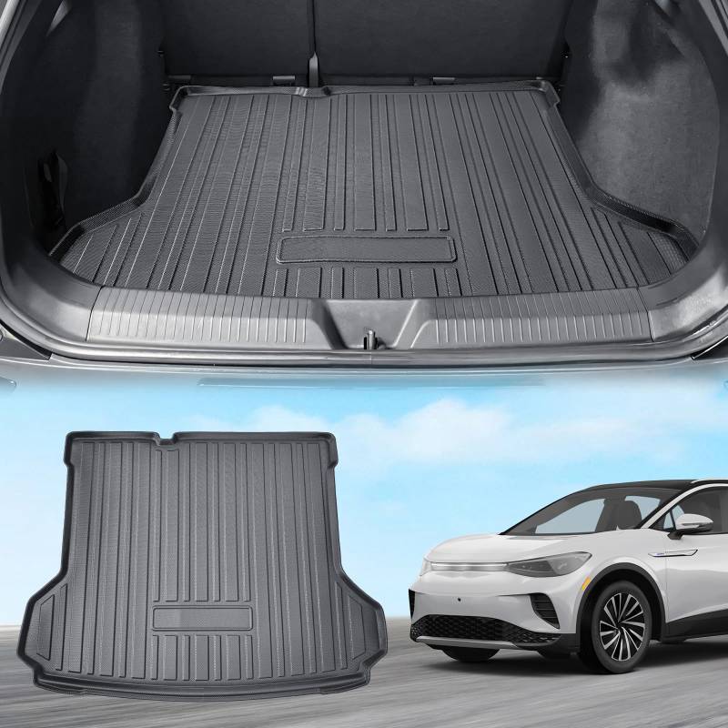 ECOZEN VW ID Serie VW ID.4 Unterer kofferraumwanne,2021-2025 Premium kofferraummatte,rutschfeste Kofferraummatten, TPE Material, für VW ID.4 2021-2025 von ECOZEN