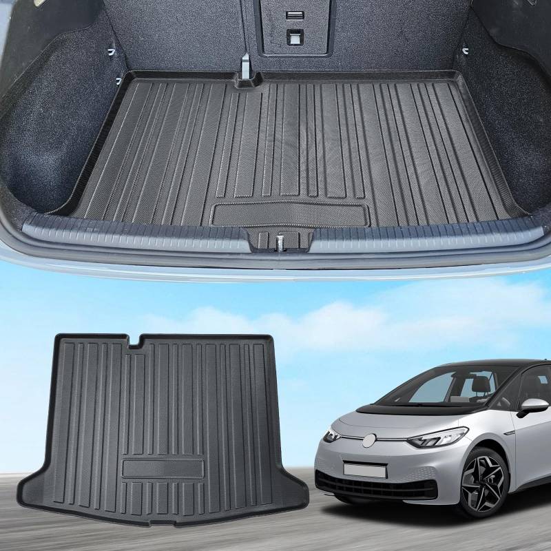 ECOZEN VW ID VW ID.3 2020-2025 kofferraumwanne,Premium kofferraummatte, Antrutsch Auto Kofferraummatten, TPE Material Für VW ID.3 1St, ID.3 1St Plus und ID.3 1St Max 2020-2025 von ECOZEN