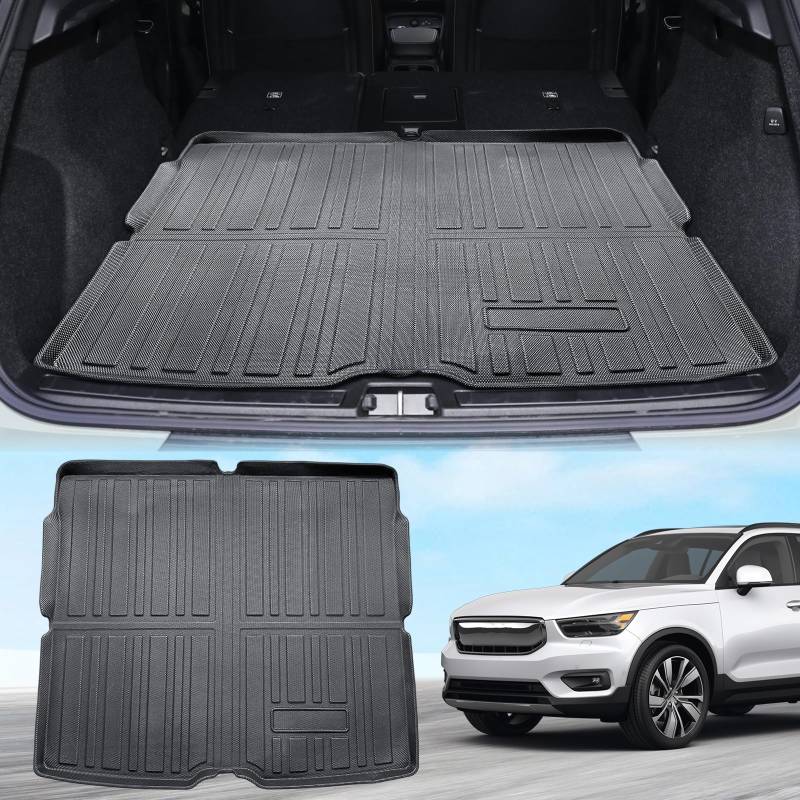 ECOZEN für Volvo XC40/C40 Recharge kofferraumwanne,rutschfeste Gummimatte,Faltbare kofferraummatt,TPE Material 3D Volvo XC40 Autozubehör 2018-2025（XC40 Faltmodell） von ECOZEN