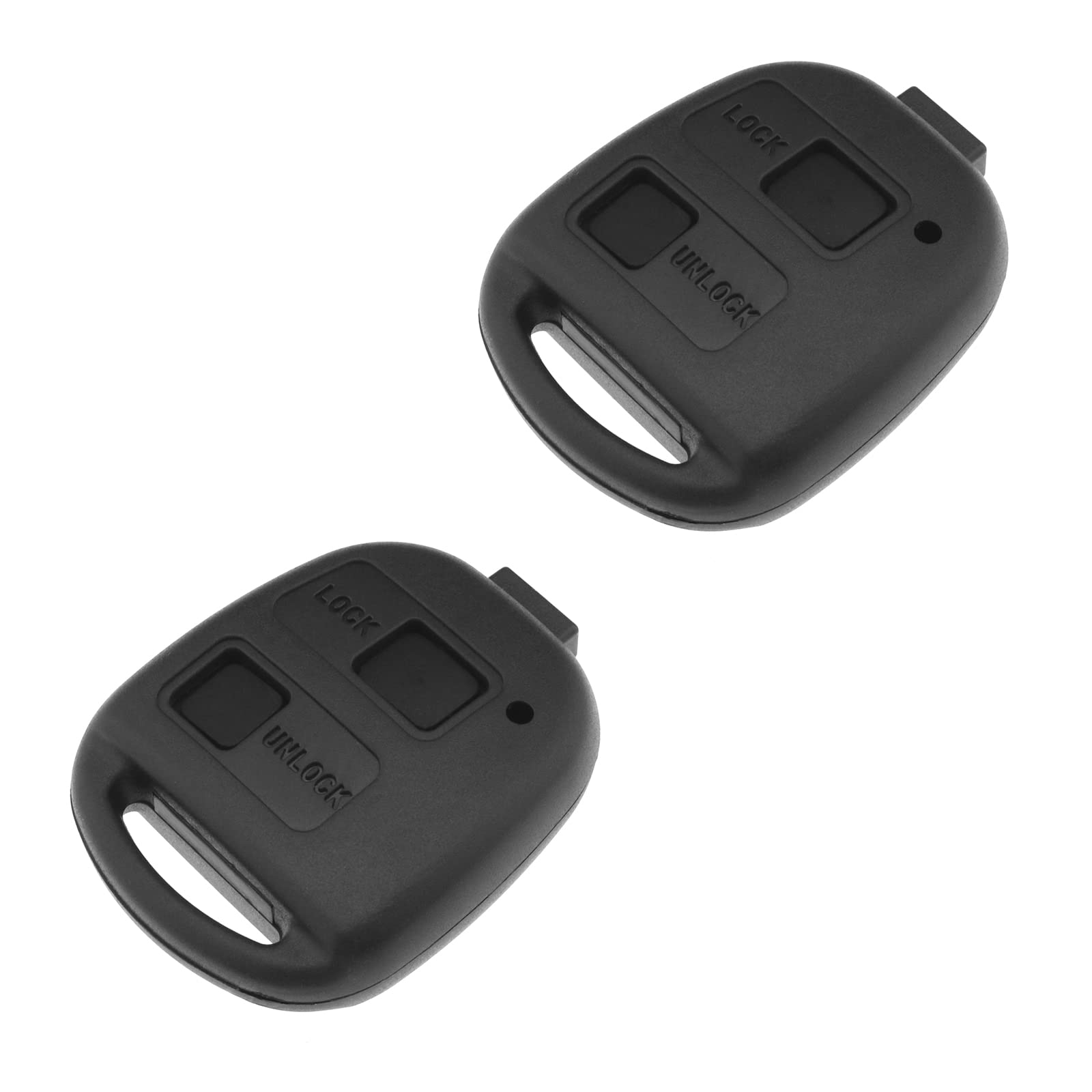 ECSiNG 2 Sets Auto-Fernbedienung-Schlüsselgehäuse Ersatz mit Mikroschalter Schlüsselknopf Pad kompatibel mit Toyota Prado/Corolla/Echo/Tarago/Alphard/MR2 von ECSiNG