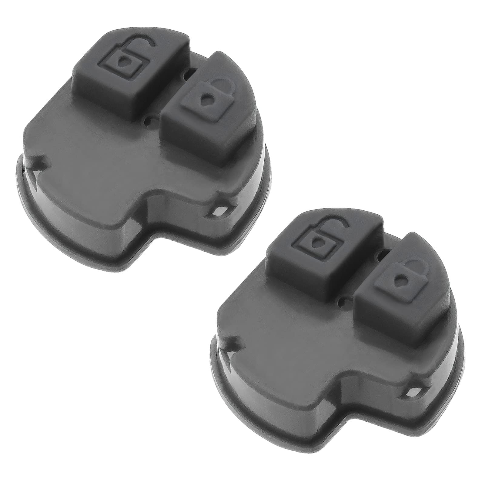 ECSiNG 2 Stück 2 Tasten Auto Funkschlüssel Gummi Pad Ersatz kompatibel mit Suzuki Swift / SX4 / Liana/Aerio/Vitara/Ignis Auto-Tastaturabdeckung von ECSiNG