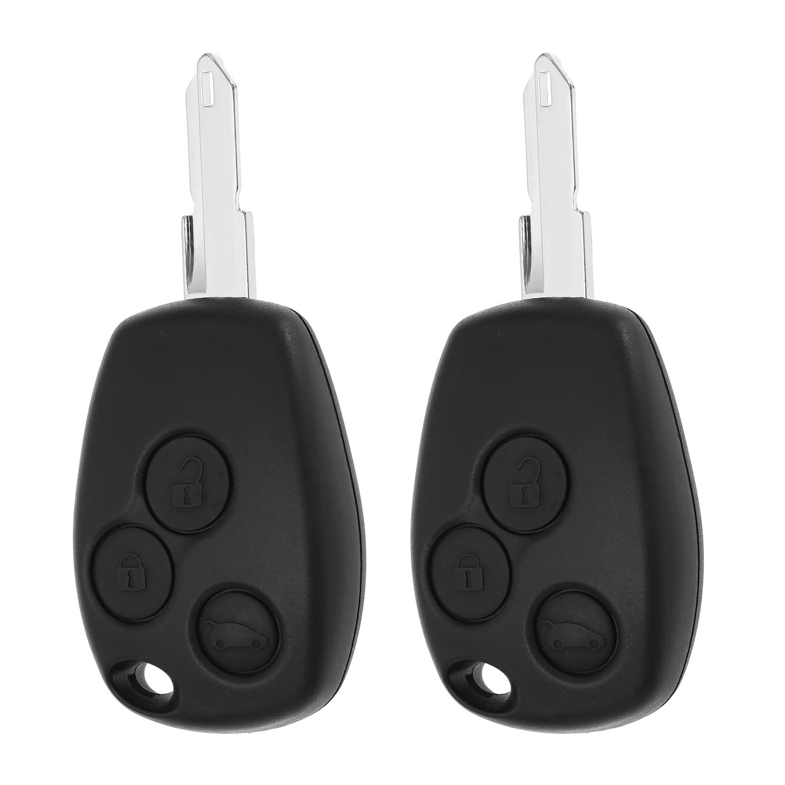 ECSiNG 2 X 3-Tasten Fernbedienungen Schlüsselgehäuse mit NE73 Schlüsselblatt Ersatz, Kompatibel mit Renault Clio III/Fluence/Grand Modus Fernschlüsselgehäuse von ECSiNG