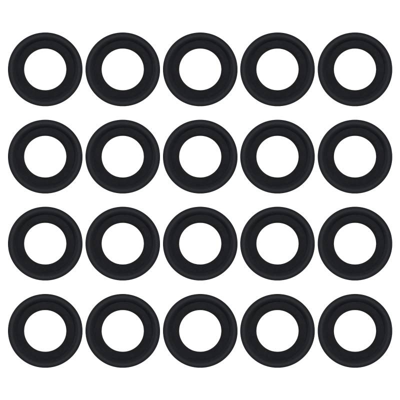 ECSiNG 20 Stück Automotor Ölablassschrauben Dichtungen 1005593 Gummi Unterlegscheiben 13mm ID 22mm OD Kompatibel mit Focus C-MAX Cougar Explorer von ECSiNG