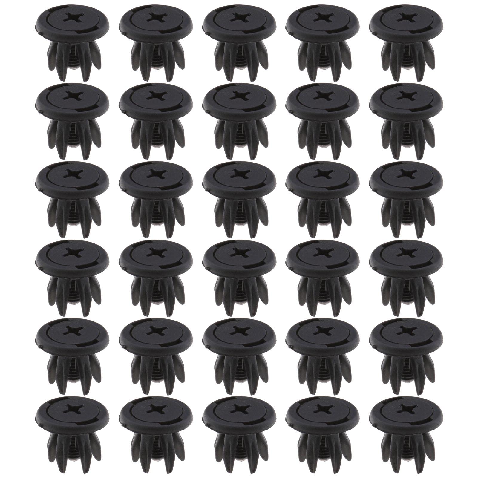 ECSiNG 30x Auto Befestigungclips für Innen Radlauf Liner Spritzschutz Clips Halter 7130702966 Kompatibel mit Mini Cooper S One R50 R52 R53 Schwarz von ECSiNG