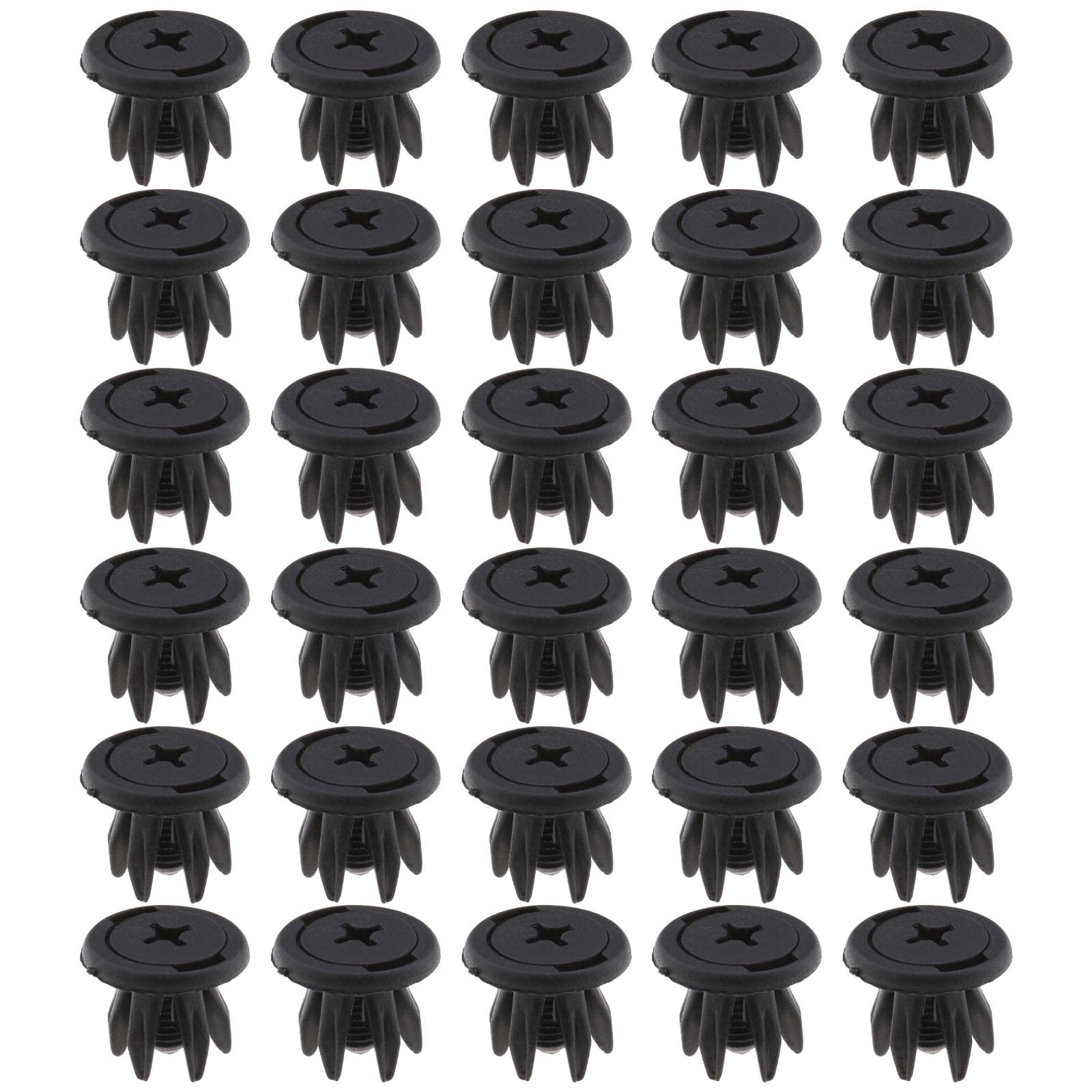 ECSiNG 30x Auto Befestigungclips für Innen Radlauf Liner Spritzschutz Clips Halter 7130702966 Kompatibel mit Mini Cooper S One R50 R52 R53 Schwarz von ECSiNG