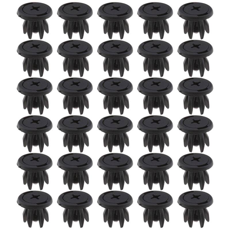 ECSiNG 30x Auto Befestigungclips für Innen Radlauf Liner Spritzschutz Clips Halter 7130702966 Kompatibel mit Mini Cooper S One R50 R52 R53 Schwarz von ECSiNG