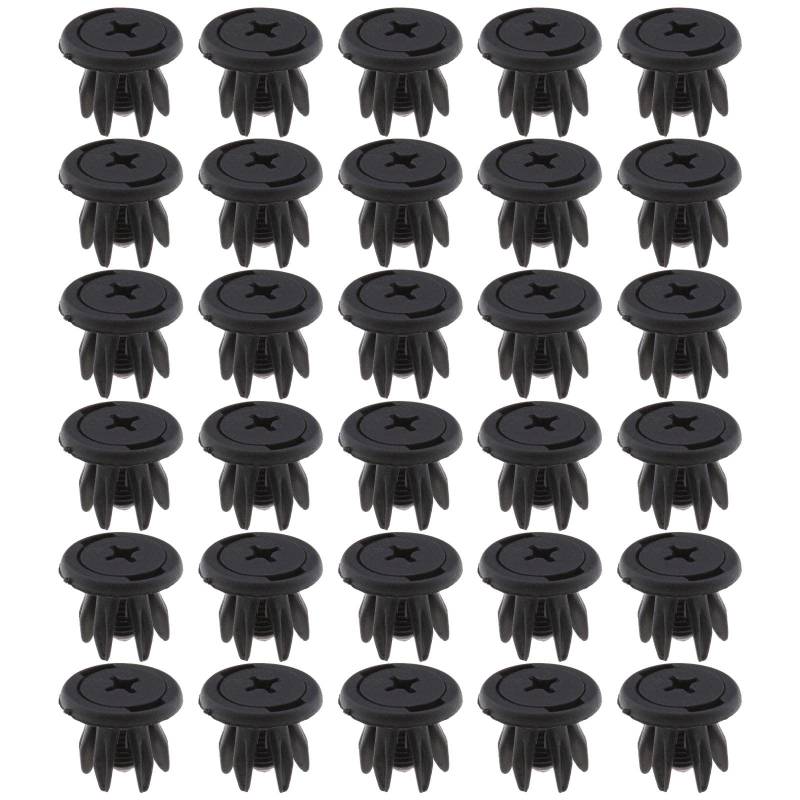 ECSiNG 30x Auto Befestigungclips für Innen Radlauf Liner Spritzschutz Clips Halter 7130702966 Kompatibel mit Mini Cooper S One R50 R52 R53 Schwarz von ECSiNG