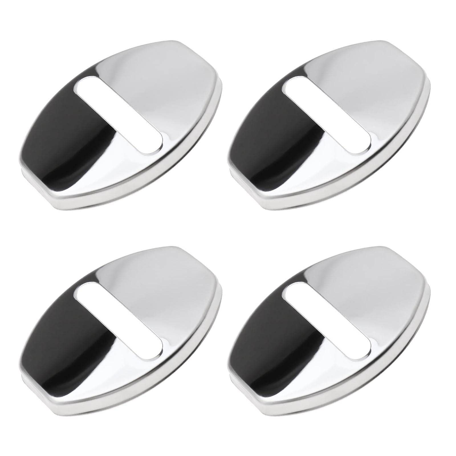 ECSiNG 4 STÜCKE Auto Türschloss Abdeckung Protector Guard Latch Cap Aufkleber Schnalle Antikorrosion Automotive Innenraum Ersatz Zubehör Edelstahl Helles Silber ECSiNG 4 STÜCKE Auto Türschloss Abdeckung Protector Guard Latch Cap Aufkleber Schnalle Antikorrosion Automotive Innenraum Ersatz Zubehör Edelstahl Helles Silber von ECSiNG