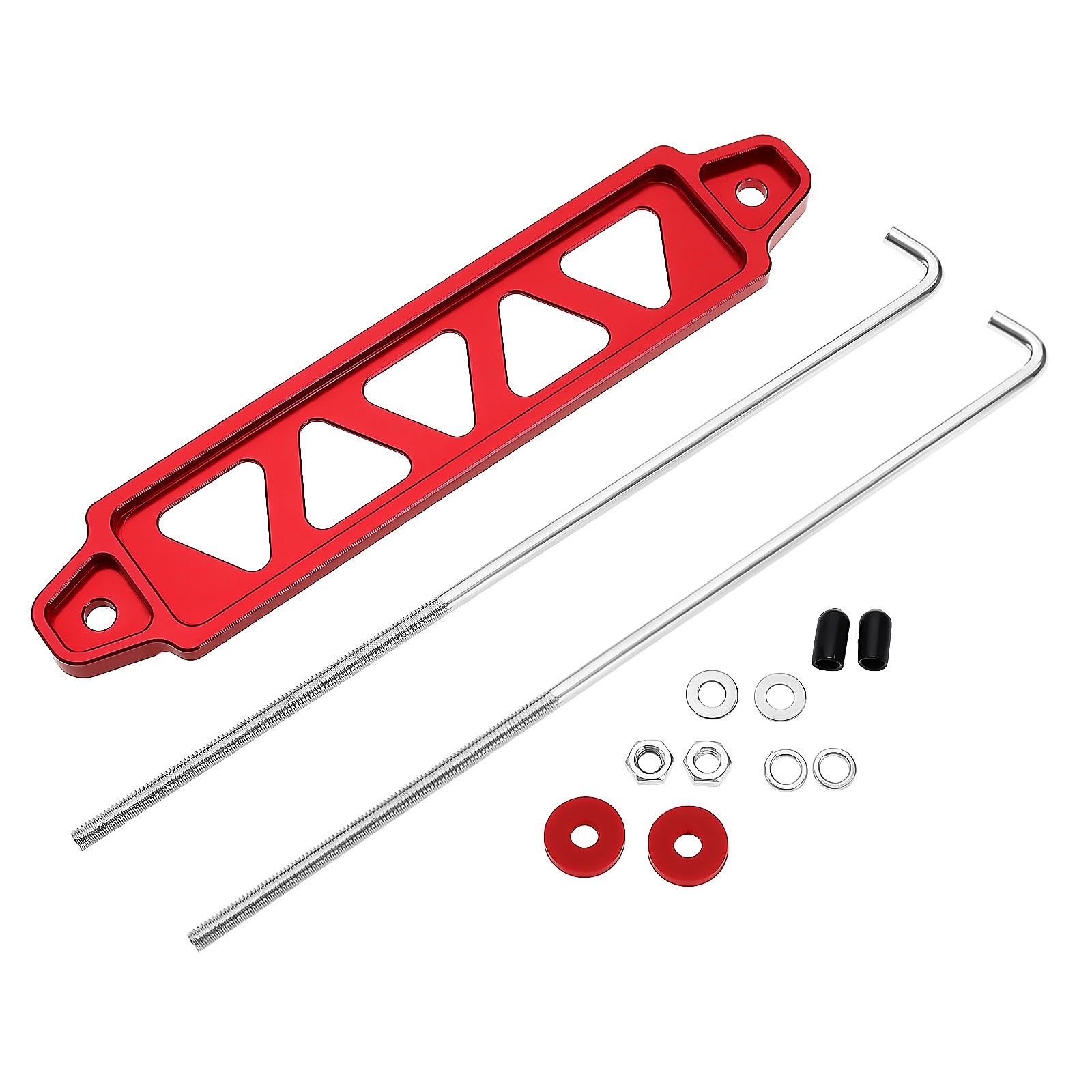ECSiNG 1 Set Fünf Löcher Dreieck Fixing Halterung Fünf Löcher Dreieck Ständer Autobatterie Halter Autobatterie Haltebügel Automotive Batterie Tie Down Bracket Rot ECSiNG 1 Set Fünf Löcher Dreieck Fixing Halterung Fünf Löcher Dreieck Ständer Autobatterie Halter Autobatterie Haltebügel Automotive Batterie Tie Down Bracket Rot von ECSiNG