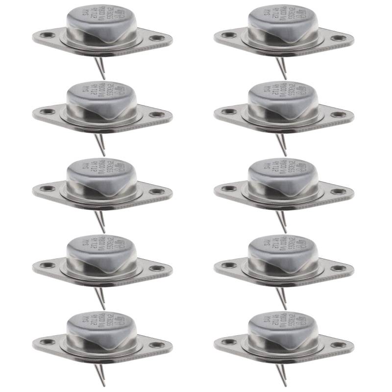 ECSiNG 10 Stück 2N3055 NPN Leistungstransistor 15A 100V 115W NPN Hochleistungstransistor 2N3055 Transistoren für Stromversorgungsschaltungen Serie Und Shutdown Controller von ECSiNG