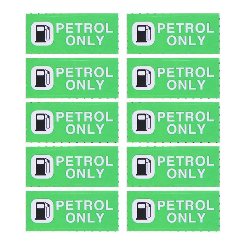 ECSiNG 10 Stück Benzinaufkleber AUT Petrol ONLY“ Aufkleber Wasserfest Selbstklebend Benzinaufkleber Zum Beschriften von Auto Transporter LKW Motorrad Fahrzeug (60 X 25 Mm) von ECSiNG