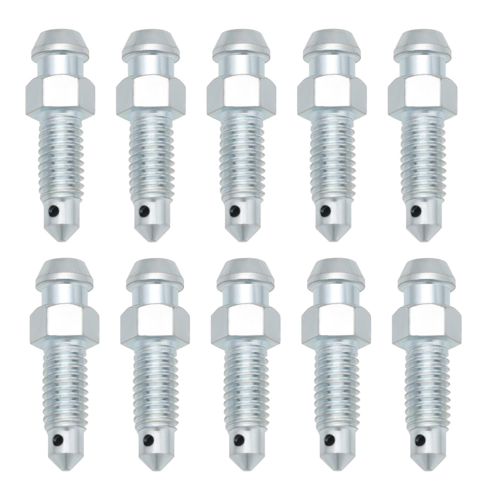 ECSiNG 10 Stück Metrische Bremssattel-Entlüftungsnippel M6 X 1 Mm Gesamtlänge 27,2 Mm Sechseckiges Untergewinde Gesamtlänge 10 Mm Zur Vermeidung von Bremsflüssigkeitslecks ECSiNG 10 Stück Metrische Bremssattel-Entlüftungsnippel M6 X 1 Mm Gesamtlänge 27,2 Mm Sechseckiges Untergewinde Gesamtlänge 10 Mm Zur Vermeidung von Bremsflüssigkeitslecks von ECSiNG