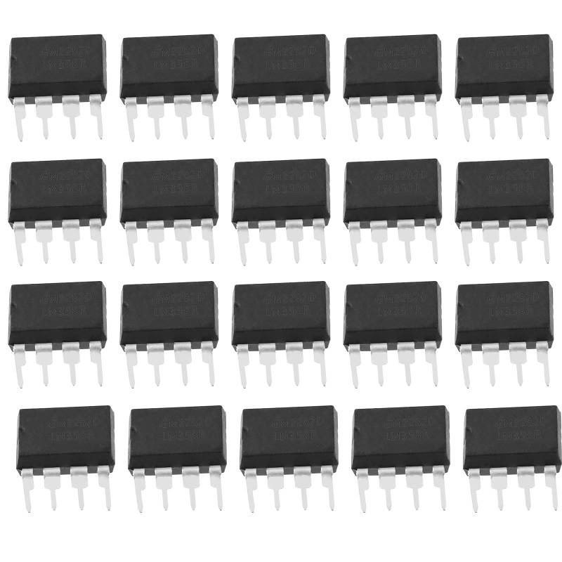 ECSiNG 100 Stück 8-poliger Dual Operationsverstärker Low Power Dual Inline LM358 mit Interner Kompensationsschaltung Patch Typ Verstärker von ECSiNG