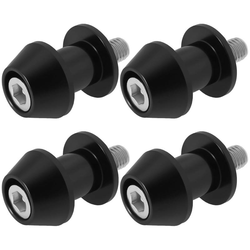 ECSiNG 2 Paar M8 Motorrad CNC Schwingenspulenständerschraube Motorrad Startrahmenschraube 8mm Hochpräziser Rennadapter für Montageständer Schwarz von ECSiNG