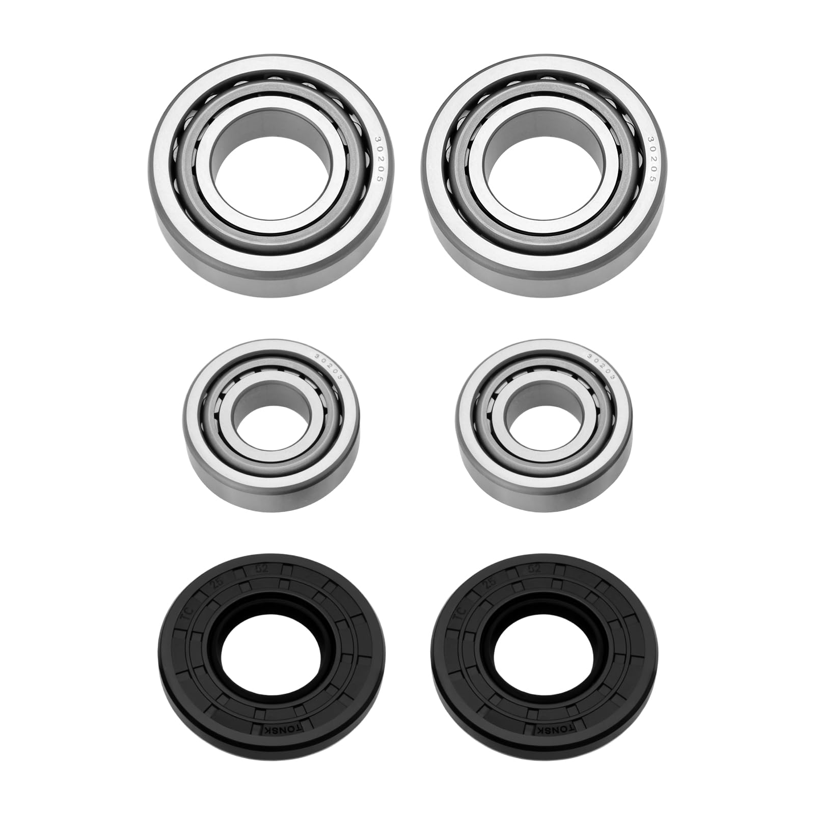 ECSiNG 2 Sätze Radlagersatz 30203 30205 Lager 25x52x7mm Dichtring Kompatibel mit ALKO Achse Ohne Bremse Bis 750kg Schwarz ECSiNG 2 Sätze Radlagersatz 30203 30205 Lager 25x52x7mm Dichtring Kompatibel mit ALKO Achse Ohne Bremse Bis 750kg Schwarz von ECSiNG