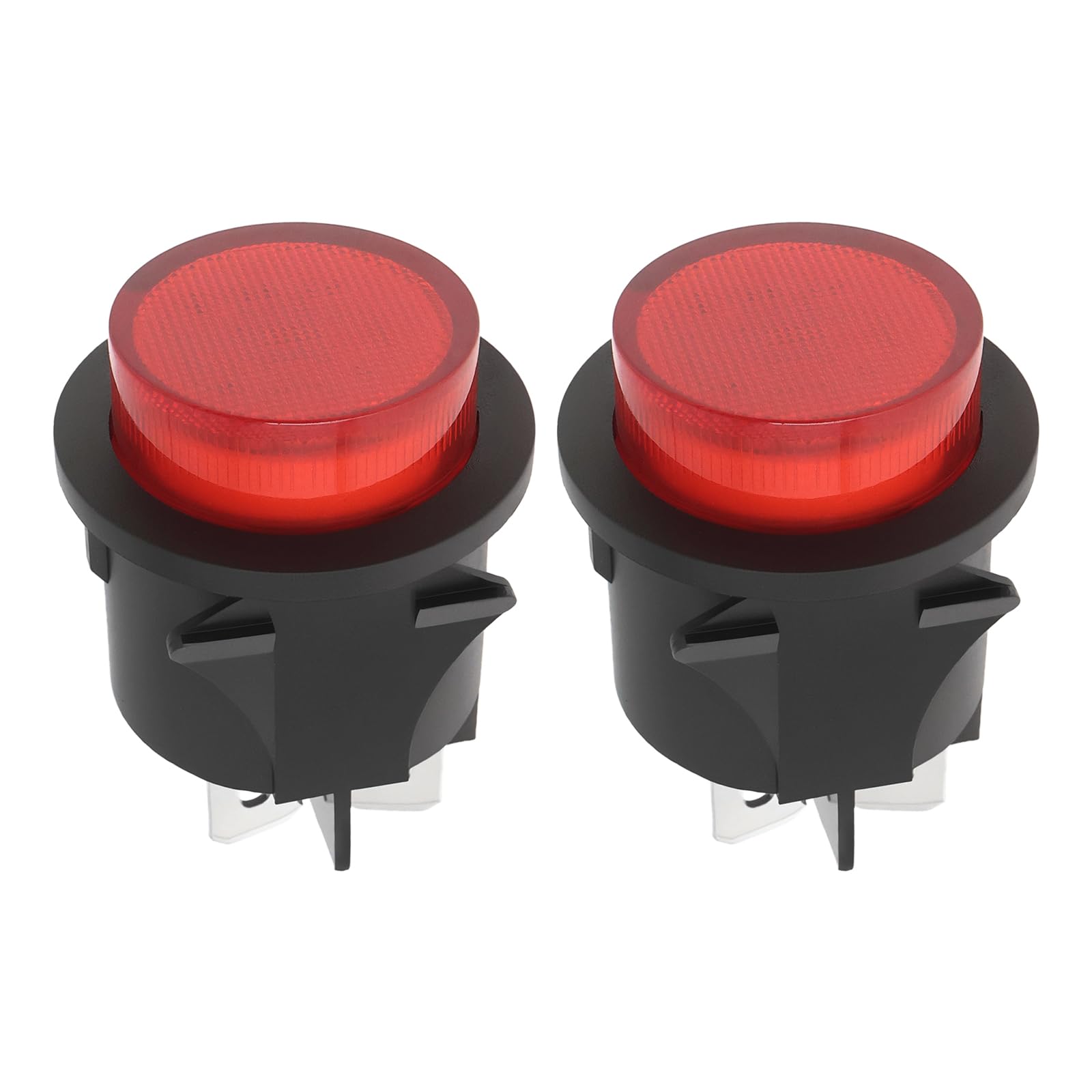 ECSiNG 2 Stück 25 Mm Drucktaster AC 250V 16A Ein-/Ausschalter 4-poliger Flachstecker Roter Lichtdrucktaster Beleuchteter Schalter für Auto Schiff Haushaltsgeräte Und Medizinische Geräte ECSiNG 2 Stück 25 Mm Drucktaster AC 250V 16A Ein-/Ausschalter 4-poliger Flachstecker Roter Lichtdrucktaster Beleuchteter Schalter für Auto Schiff Haushaltsgeräte Und Medizinische Geräte von ECSiNG
