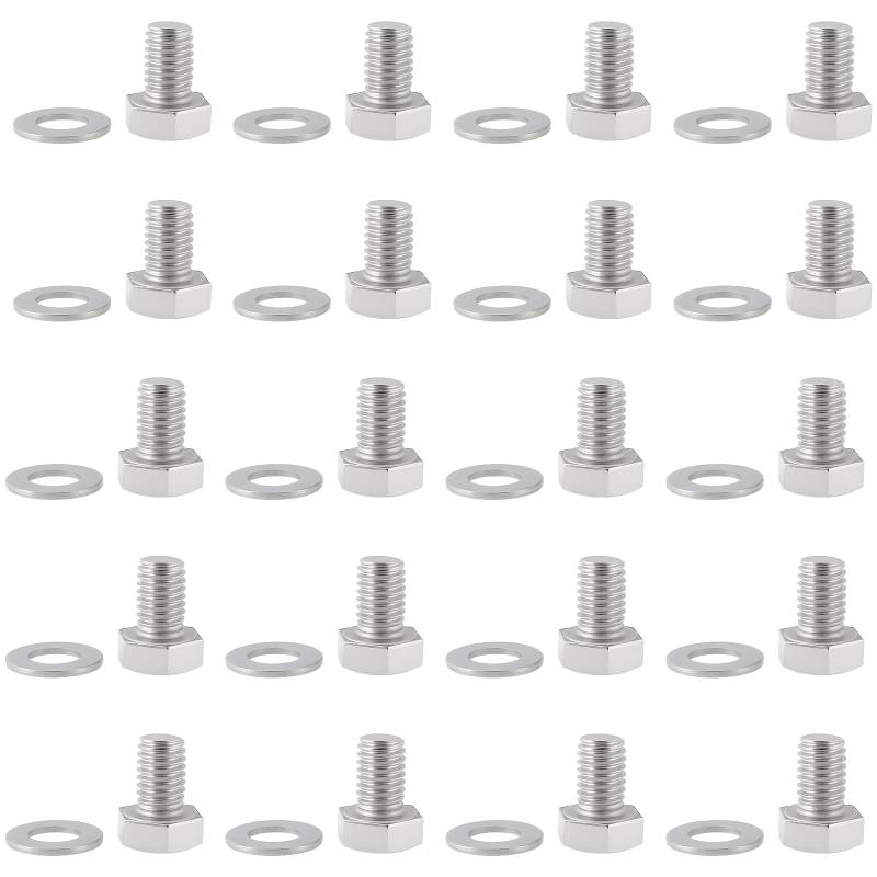 ECSiNG 20 Stück M8 X 12 Mm Schiebetür-Rollenbolzen mit Unterlegscheiben Kompatibel mit VW T4 von ECSiNG