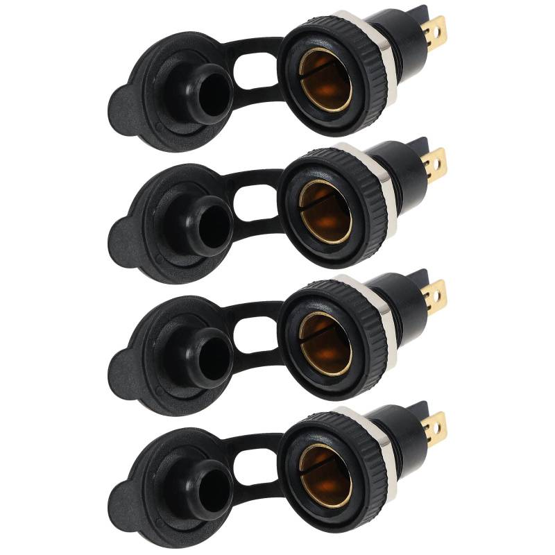 ECSiNG 4 Stück DIN Power Socket Ersatz Kompatibel mit BMW Motorrad im europäischen Stil Auto Motorrad Adapter Zigarettenanzünder Steckdose 12-24V von ECSiNG