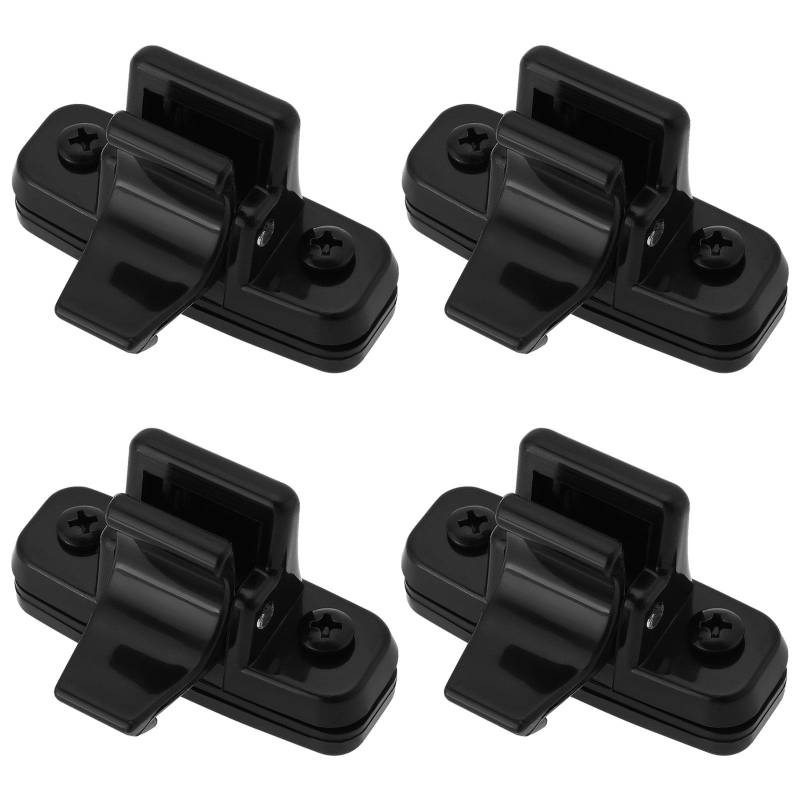 ECSiNG 4-teiliges Bagger-Fensterschloss 40 Mm Glasfensteröffner Tür- Und Fensterschloss Befestigungsclips Kompatibel mit Kubota 155 161 163 165 Schwarz von ECSiNG