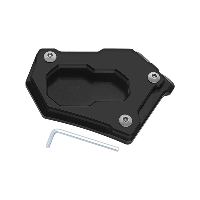 ECSiNG CNC-Motorrad-Seitenständer Kickstand-Verlängerungsplatte mit Sechskantgriff Aluminiumlegierung Kompatibel mit BMW R1250GS Rallye HP/Adventure 2018-2019 Schwarz von ECSiNG