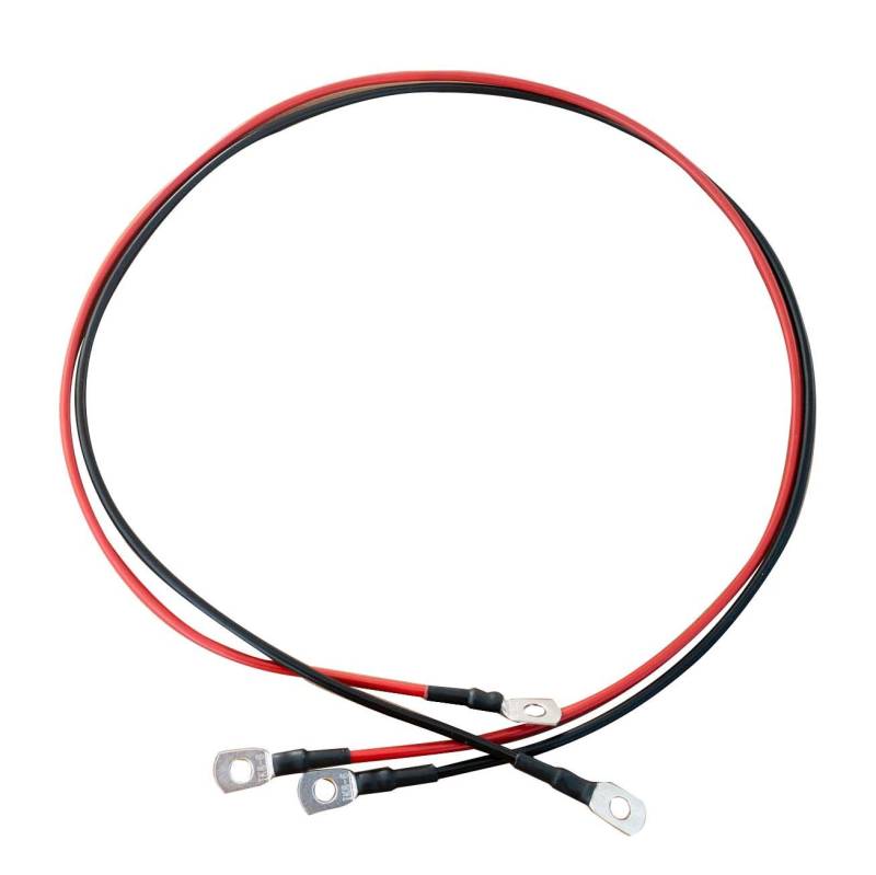 ECTIVE Batteriekabel - M8/M8, 1m, rot/schwarz, Kupfer, 6 mm² - Massekabel, Batterieladekabel, Stromkabel mit Ringösen für 12V Motorrad Batterie, Versorgungsbatterie, Traktionsbatterie von ECTIVE