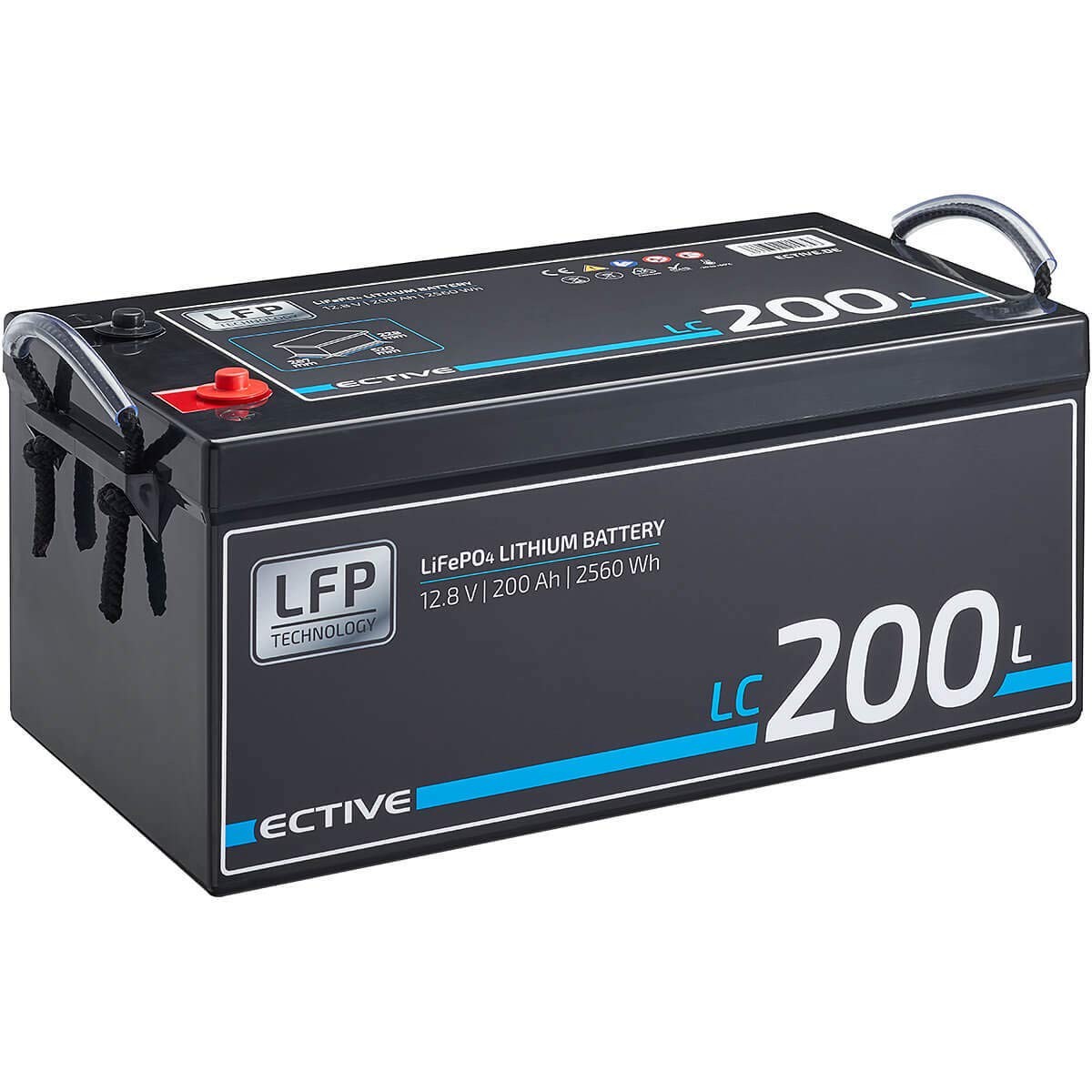 ECTIVE LC200 LiFePo4 Batterie - 12V, 200Ah, BMS, wiederaufladbar, wartungsfrei - Deep Cycle Akku,Lithium Eisen-Phosphat Versorgungsbatterie,Bootsbatterie, Solarbatterie für Wohnwagen,Wohnmobil,Boot ECTIVE LC200 LiFePo4 Batterie - 12V, 200Ah, BMS, wiederaufladbar, wartungsfrei - Deep Cycle Akku,Lithium Eisen-Phosphat Versorgungsbatterie,Bootsbatterie, Solarbatterie für Wohnwagen,Wohnmobil,Boot von ECTIVE