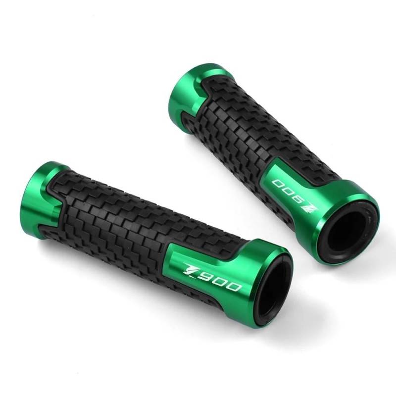 ECVHIPKLG Motorrad Griffe Für Kawasaki Z900 2017 2018 2019 2020 2021 Z 900 Zubehör Motorrad rutschfeste Lenkergriffe Gasgriff CNC Handgriffe(Green) von ECVHIPKLG
