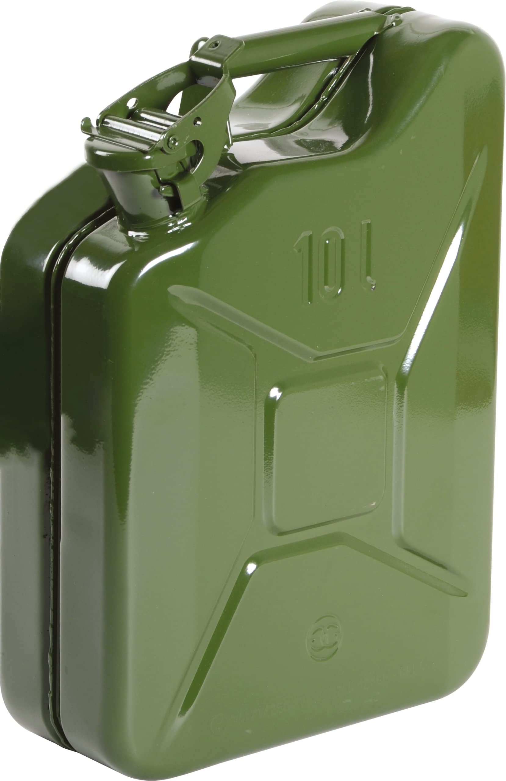 EDA - Metallkanister 10 Liter – zugelassen für den Transport von Kohlenwasserstoffen und gefährlichen Produkten – 28,2 x 13 x 39 cm – Khakigrün von EDA