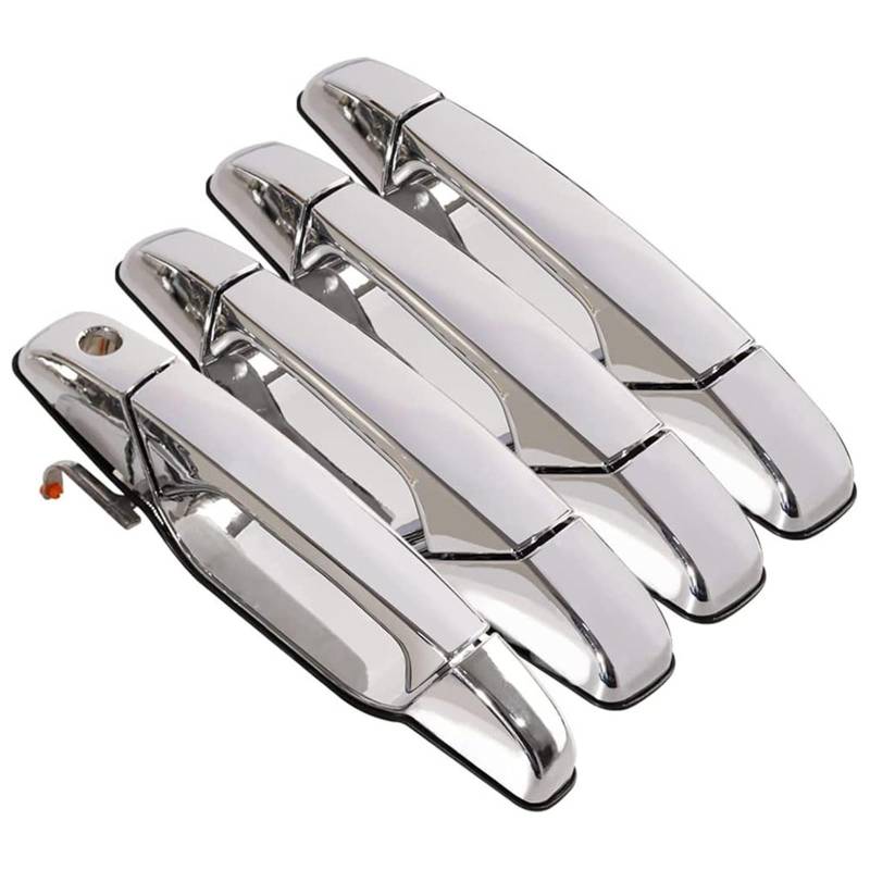 EDAUZVFR Auto Türgriff Kompatibel Mit Gmc Für Sierra 2008 2009 2010 2011 2012 2013 Vorne Hinten Links Rechts Äußere Türgriffe Autozubehör 25960525 25960526 25960521 25960522(Front Rear 4pcs) von EDAUZVFR