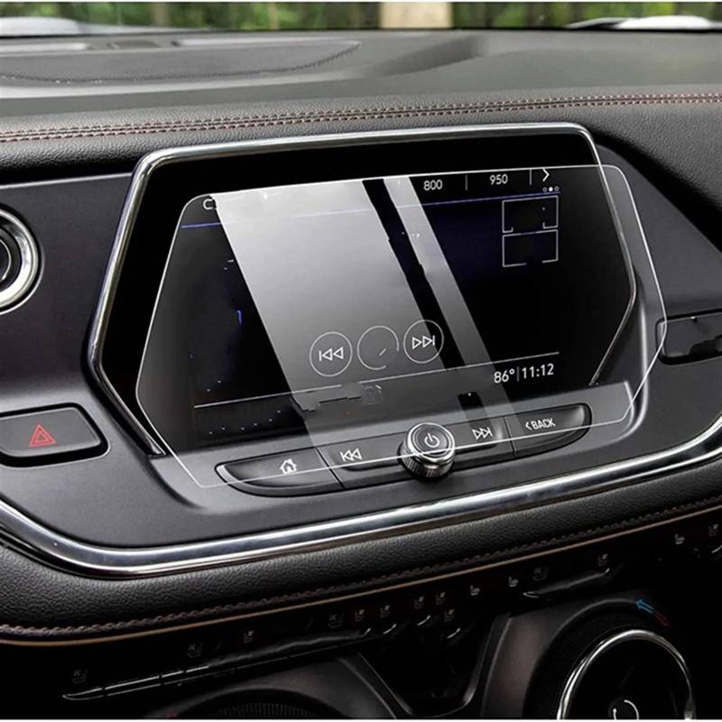 EDAUZVFR Car Displayschutzfolie Kompatibel Mit Chevrolet Für Blazer 2019 2020 2021 2022 8 Zoll Auto-Innenausstattung Armaturenbrett Schutzfolie Center Control Screen Schutzfolie von EDAUZVFR