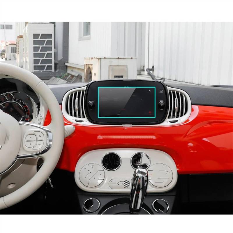 EDAUZVFR Car Displayschutzfolie Kompatibel Mit FIAT Für 500 2022 2023 2024 7 Zoll Auto Navigation Display Schutzhülle Film Aufkleber Center Control Display Schutzhülle Film von EDAUZVFR