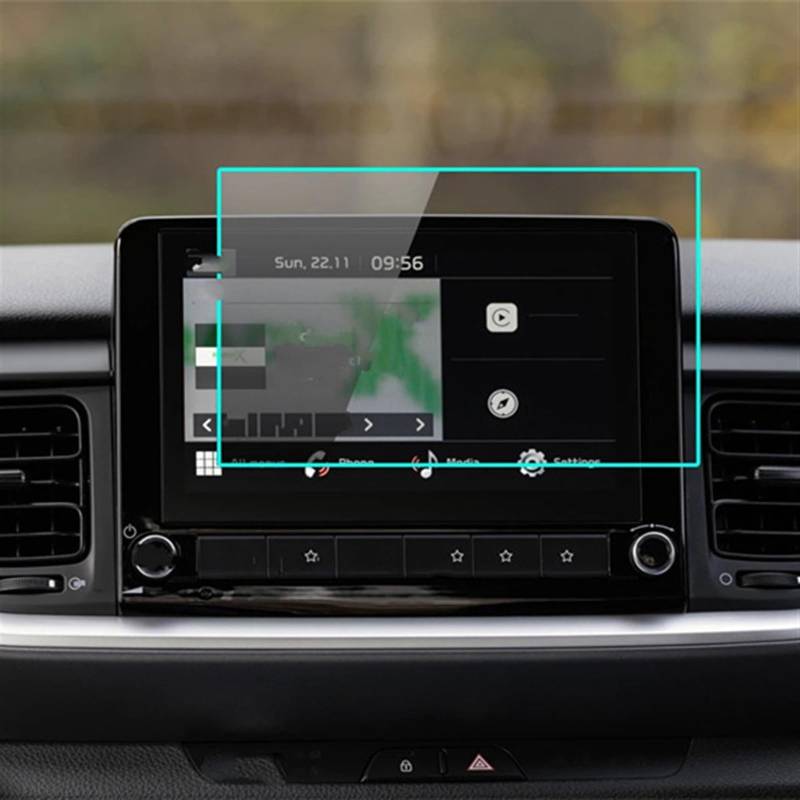 EDAUZVFR Car Displayschutzfolie Kompatibel Mit Kia Für Stonic 2021 2022 8 Zoll Autonavigations-Bildschirmschutzfolienaufkleber Autoinnenraumschutzfolie Autozubehör von EDAUZVFR