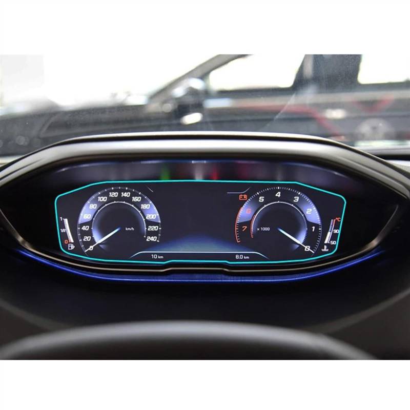 EDAUZVFR Car Displayschutzfolie Kompatibel Mit Peugeot Für 5008 Gt 2017 2018 2019 Autonavigation Schutzfolie Autoinstrument Transparente Schutzfolie Autozubehör von EDAUZVFR