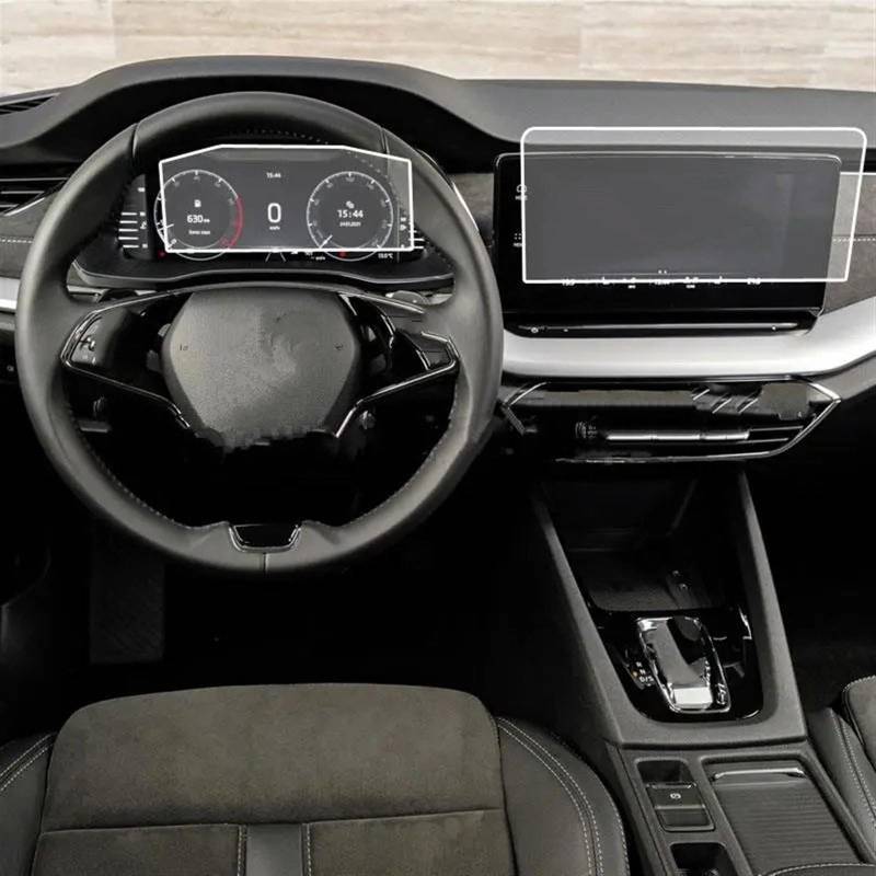 EDAUZVFR Car Displayschutzfolie Kompatibel Mit Skoda Für Octavia A8 2020 2021 Auto Navigation Schutz Film Gehärtetem Glas Schutz Film Dashboard Schutz Film von EDAUZVFR