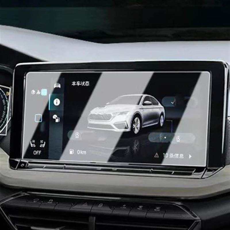 EDAUZVFR Car Displayschutzfolie Kompatibel Mit Skoda Für Octavia Pro A8 2020 2021 2022 2023 Auto-Innenraum-Armaturenbrett-Schutzfolie Displayschutzfolie Aus Gehärtetem Glas von EDAUZVFR